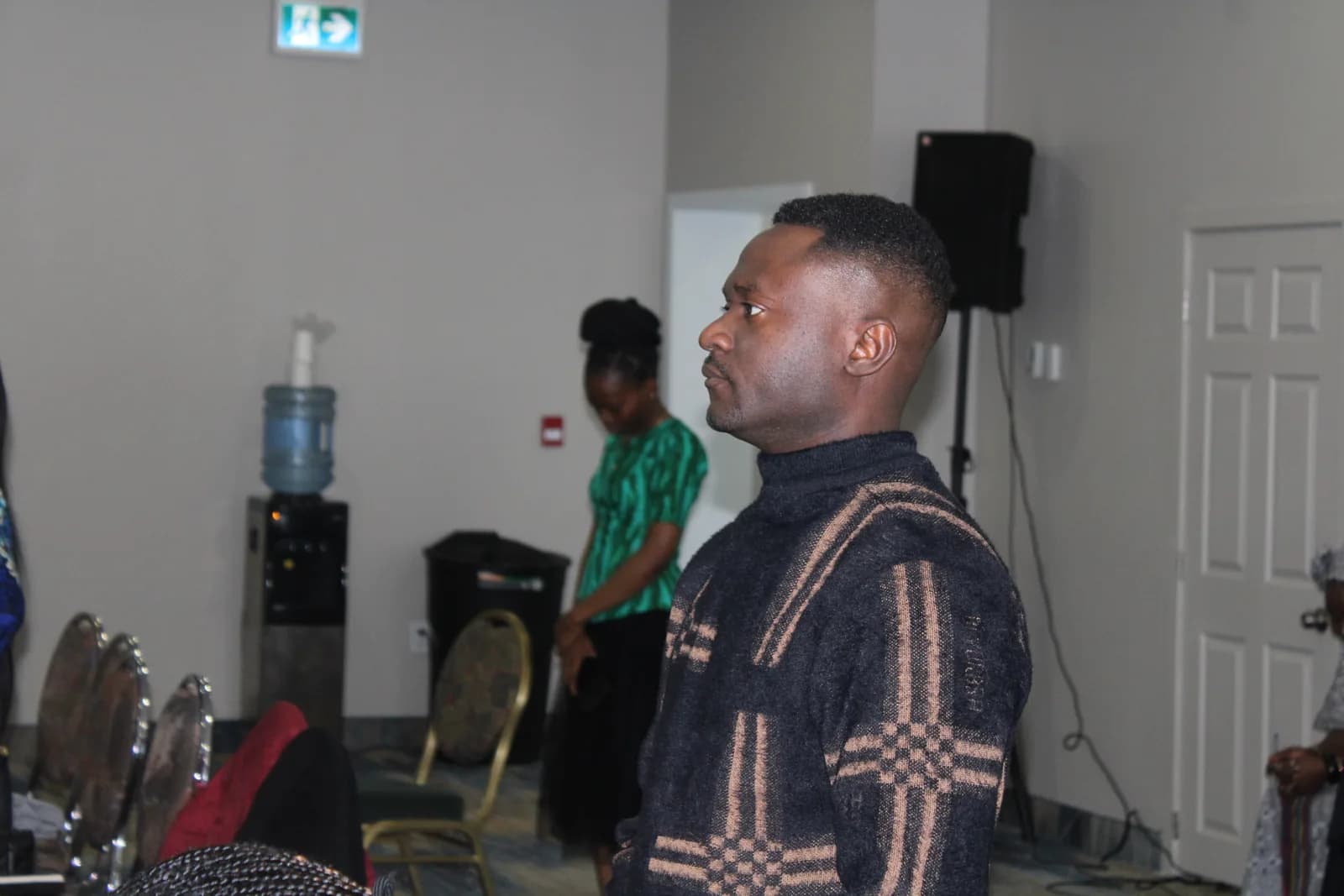 Members fellowship in the church hall
